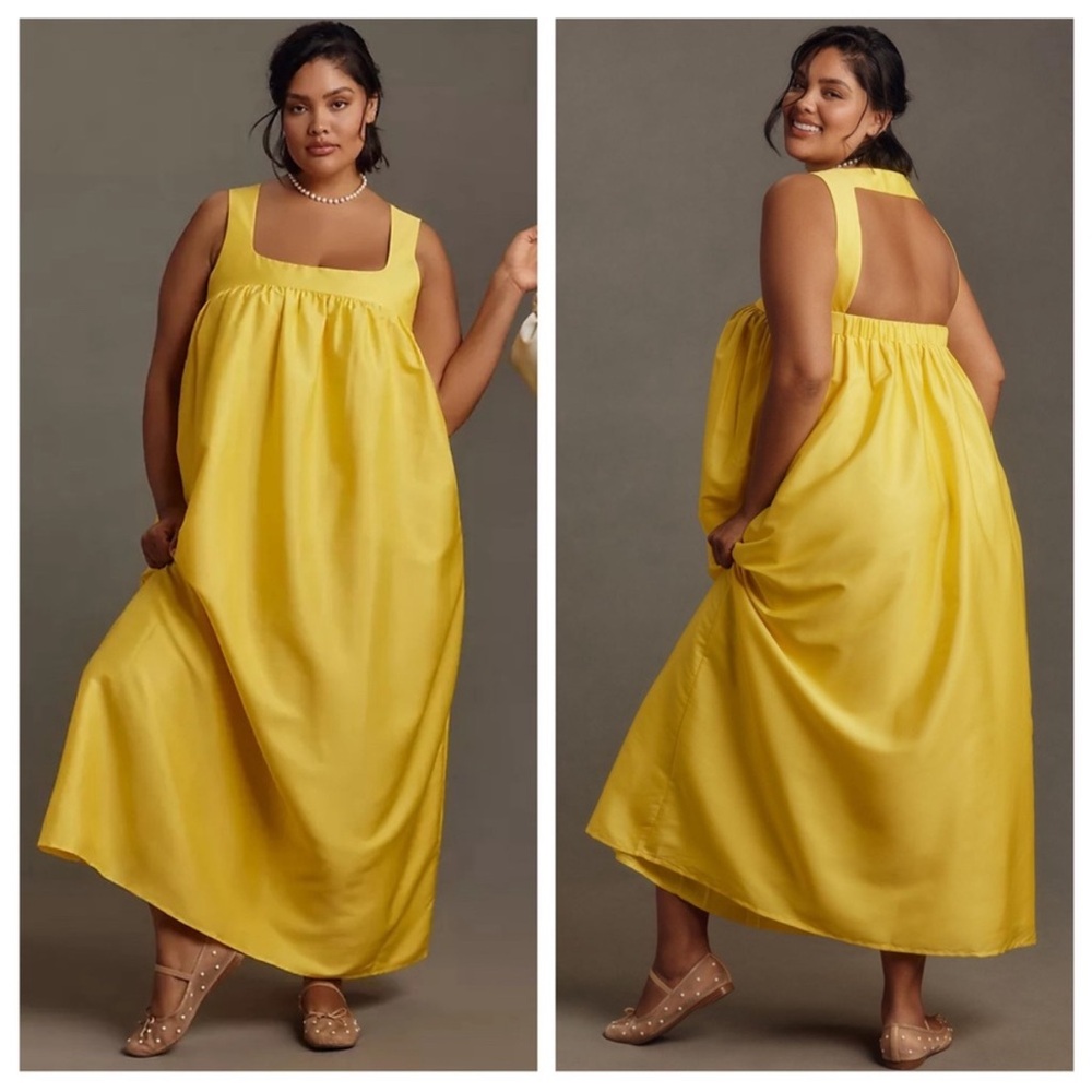 Anthropologie Pinnacle Shruti Sancheti Yellow Maxi Dress
